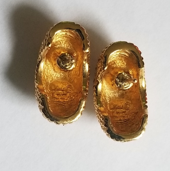 Vintage Dior Earrings 18k Gold plated - Picture 2 of 8